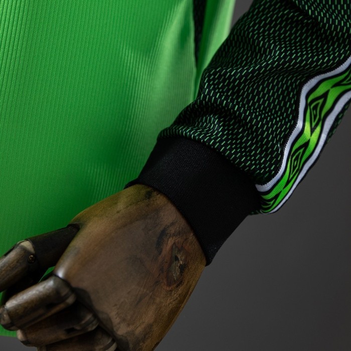 Man United Jersey 1998-99 Goalkeeper Green Retro Kit Long Sleeves