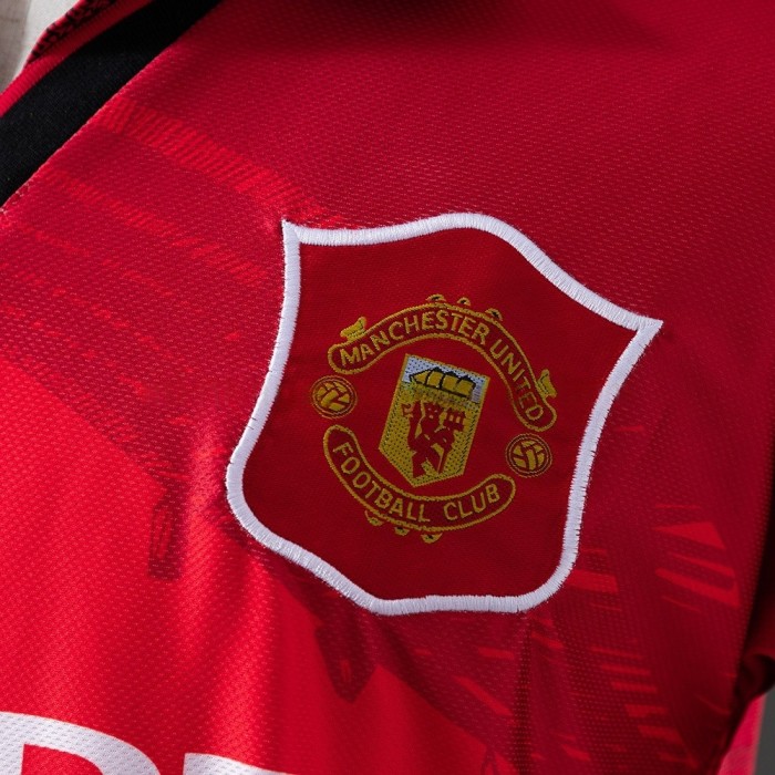 Man United Jersey 1994-96 Home Retro Kit Long Sleeves