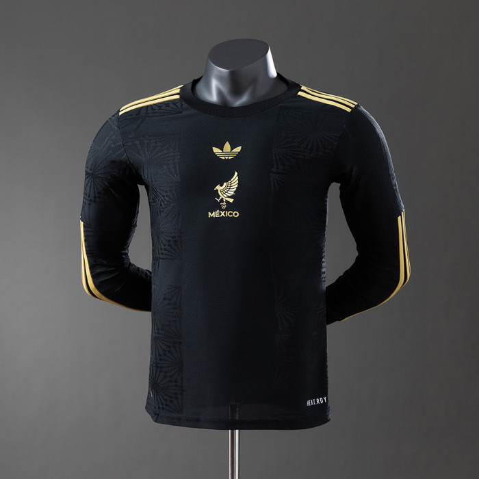 Mexico Jersey 25/26 Black Kit Player Version Long Sleeves