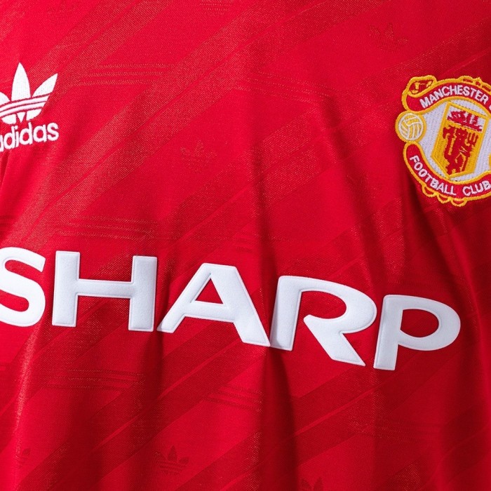 Man United Jersey 1986-88 Home Retro Kit Long Sleeves