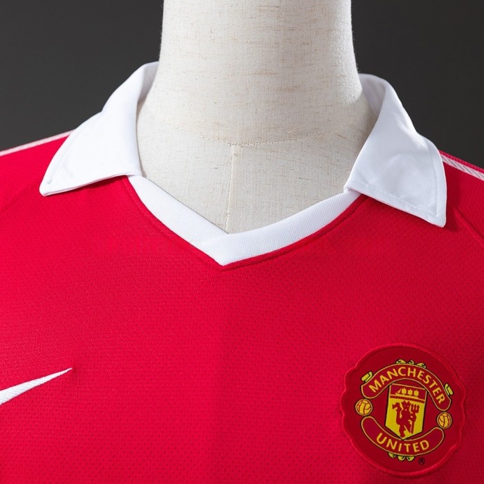 Man United Jersey 2010-11 Home Retro Kit Long Sleeves