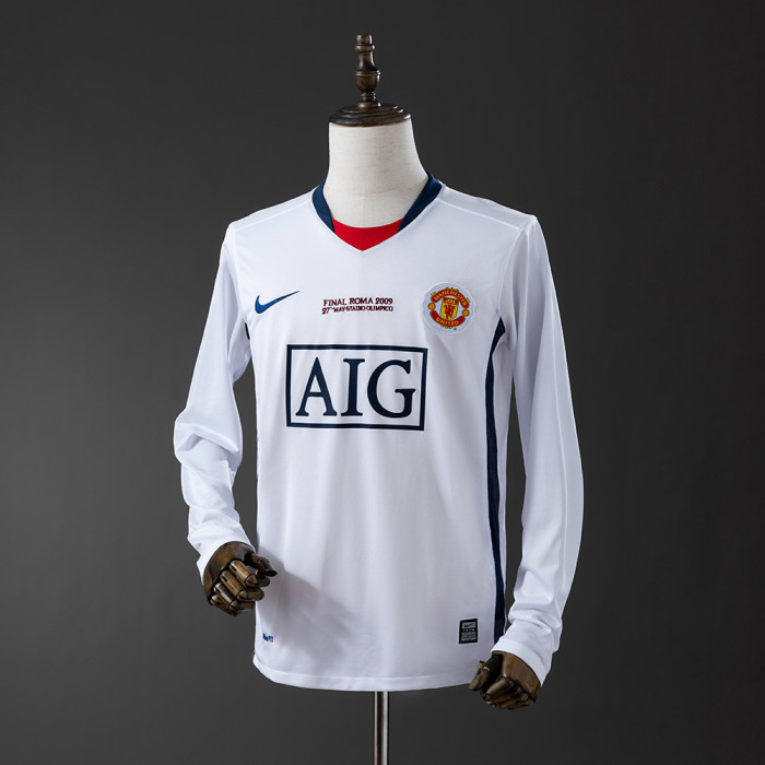 Man United Jersey 2008-09 Away Retro Kit Long Sleeves