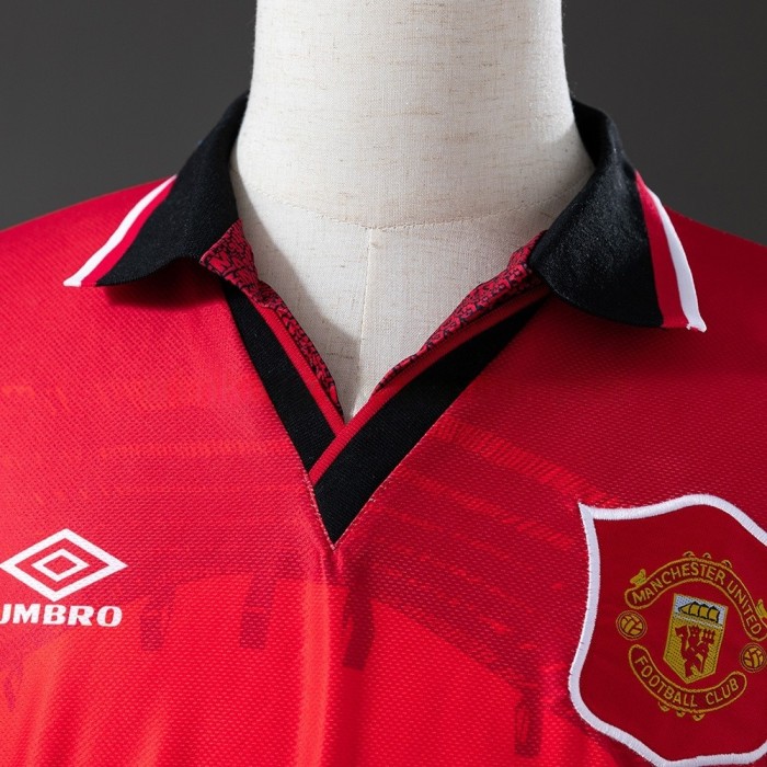 Man United Jersey 1994-96 Home Retro Kit Long Sleeves