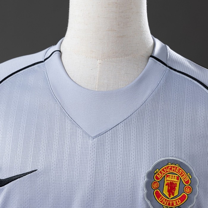 Man United Jersey 2007/08 Grey Goalkeepe Retro Kit