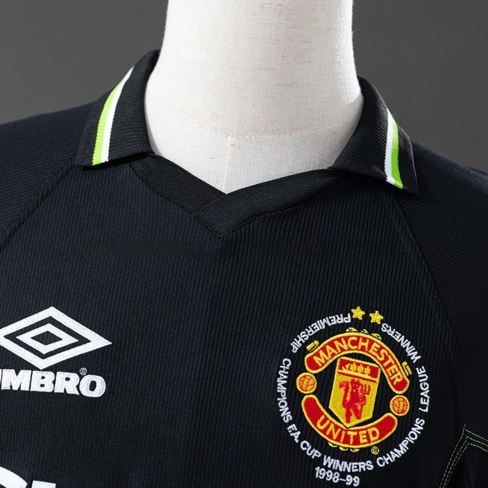 Man United Jersey 1998-99 Third Retro Kit Long Sleeves