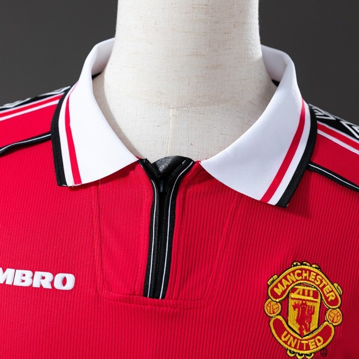 Man United Jersey1998-99 Home Retro Football Kit