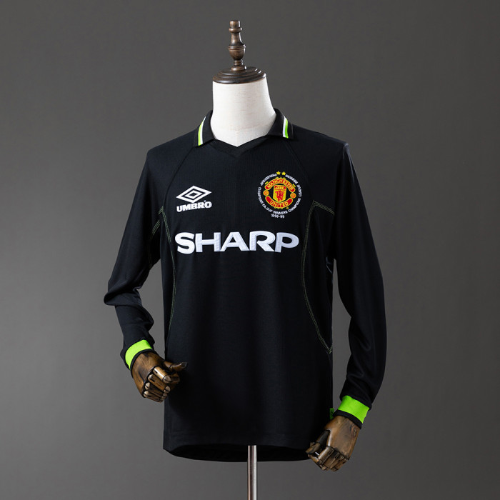 Man United Jersey 1998-99 Third Retro Kit Long Sleeves
