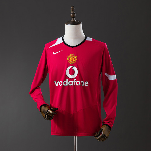 Man United Jersey 2004/06 Home Retro Kit Long Sleeves