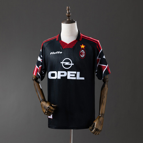 AC Milan Jersey 1997-98 Third Black Retro Football Kit