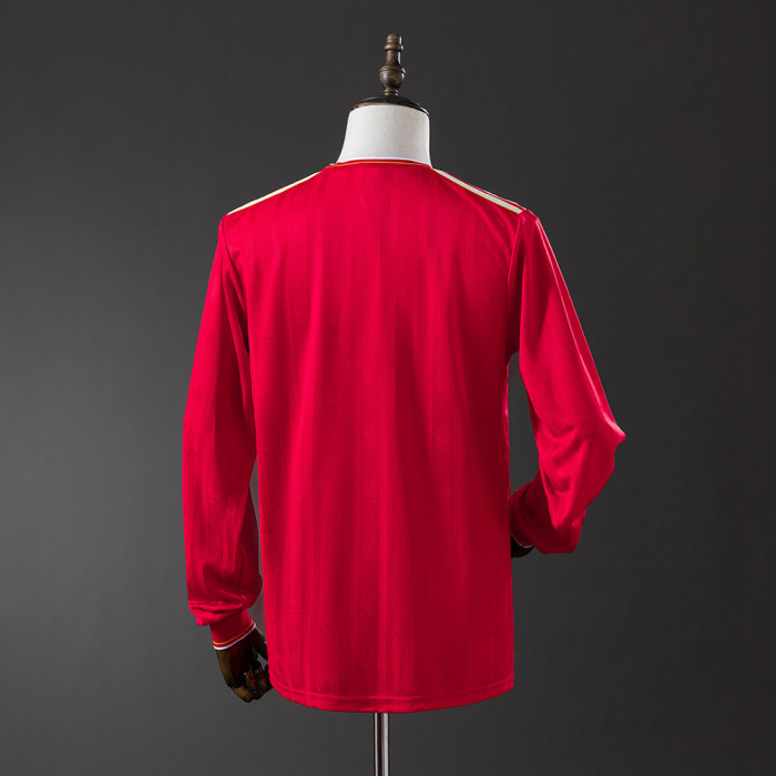 Liver Jersey 1986-87 Home Retro Football Kit Long Sleeves