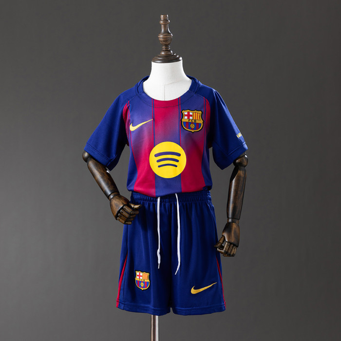 Kids Barcelona Jersey 25/26 Home Football Kit