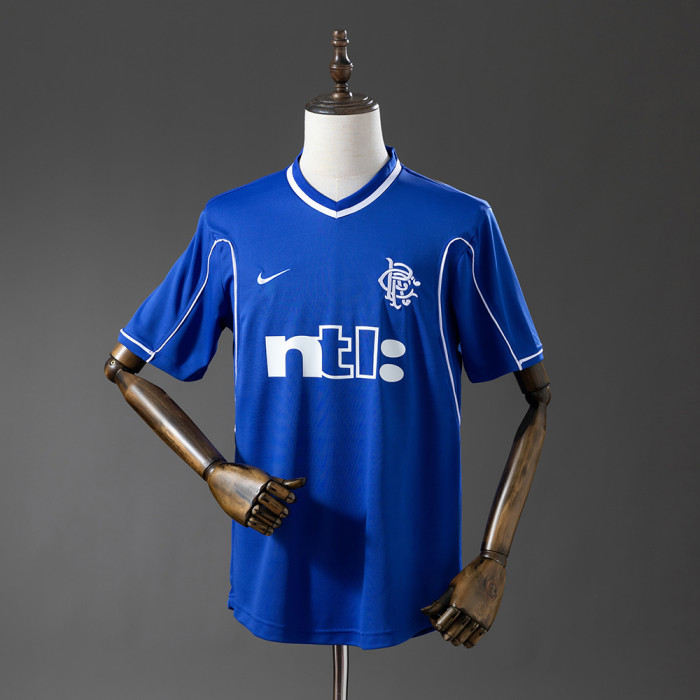 Rangers Jersey 1999-01 Home Retro Football Kit