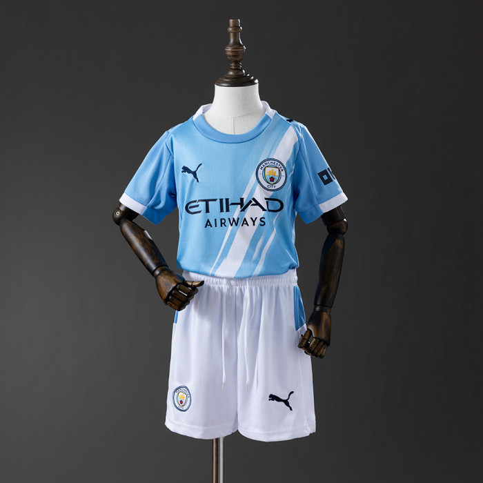 Kids Manchester City Jersey 25/26 Home Football Kit