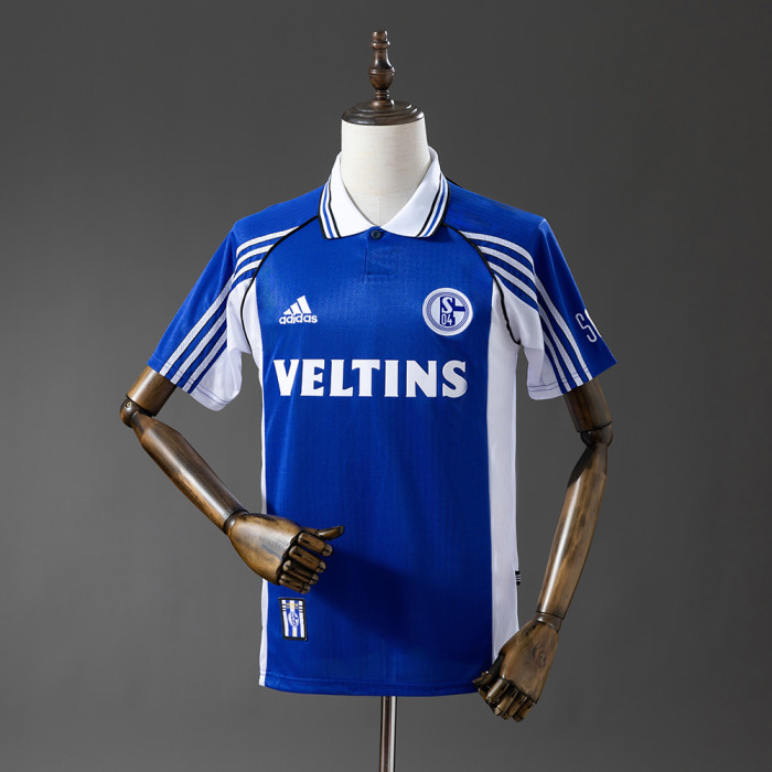 Schalke 04 Jersey 1998-00 Home Retro Football Kit