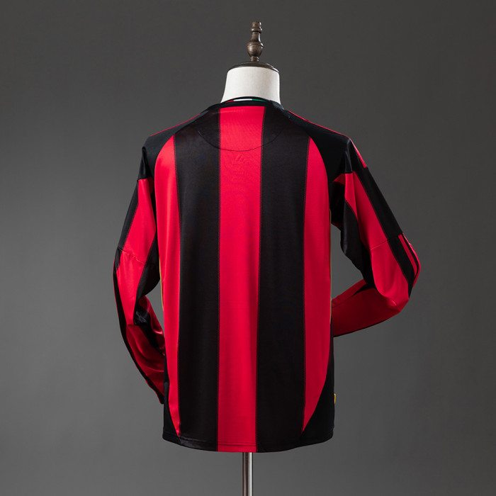 AC Milan Jersey 2010-11 Home Retro Kit Long Sleeves