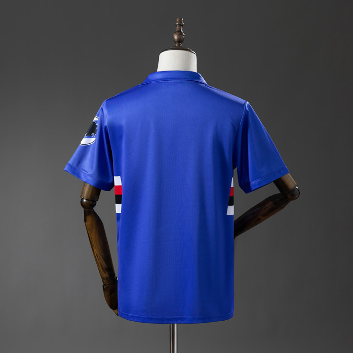 Sampdoria Jersey 1991-92 Home Retro Football Kit