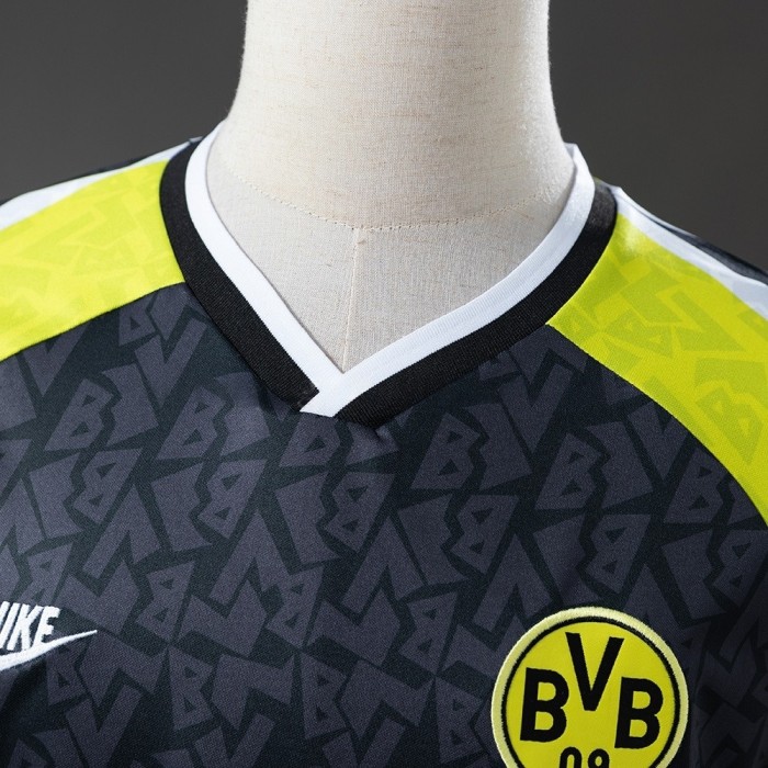 Dortmund Jersey 1995-96 Away Retro Football Kit Long Sleeves