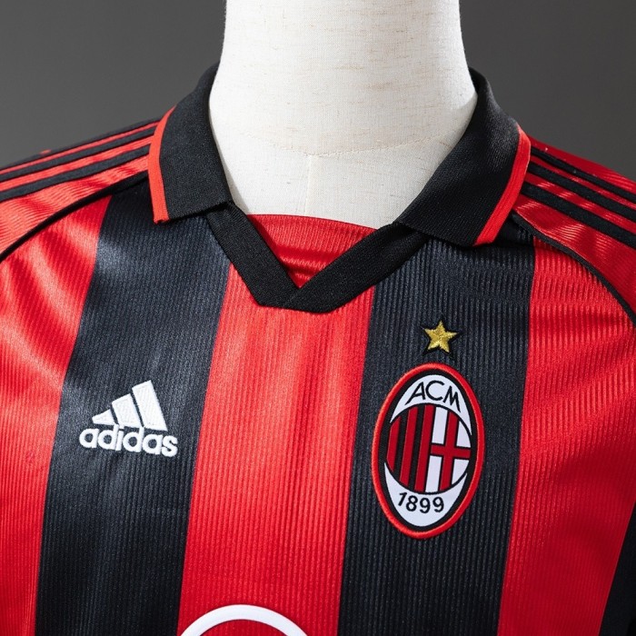 AC Milan Jersey 1998-99 Home Retro Football Kit