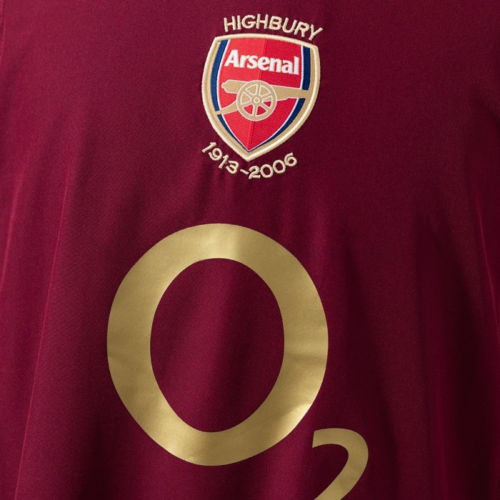 Arsenal Jersey 2005-06 Home Retro Football Kit Long Sleeves