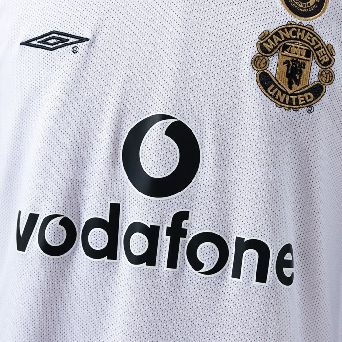 Man United Jersey 2001-02 Double-sided Retro Football Kit Long Sleeves