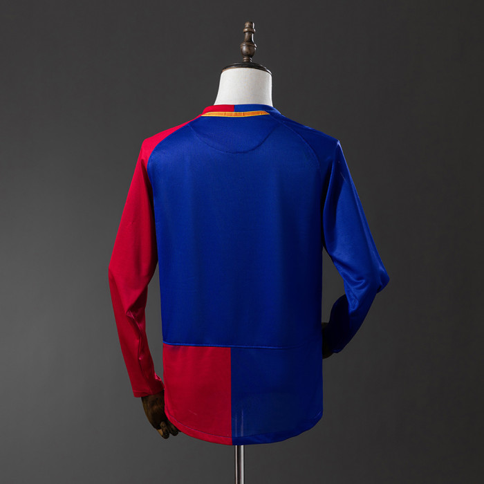 Barcelona Jersey 2008-09 Home Retro Football Kit Long Sleeves