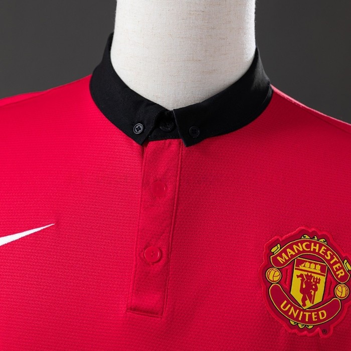 Man United Jersey 2013-14 Home Retro Football Kit Long Sleeves