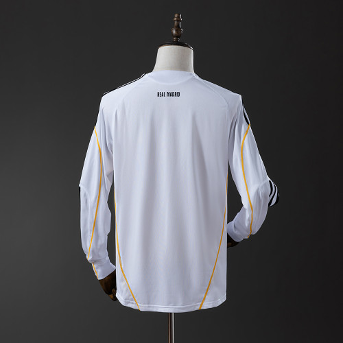 Real Madrid Jersey 2009/10 Home Retro Football Kit Long Sleeves