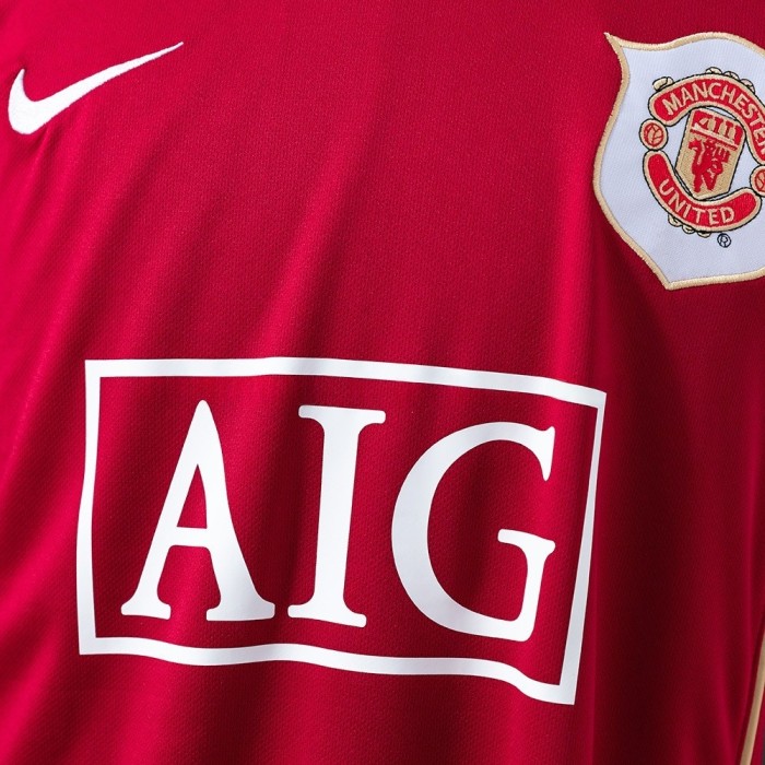 Man United Jersey 2006/07 Home Retro Football Kit Long Sleeves