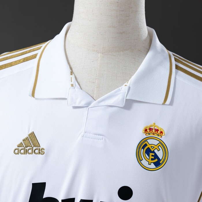 Real Madrid Jersey 2011-12 Home Retro Football Kit Long Sleeves