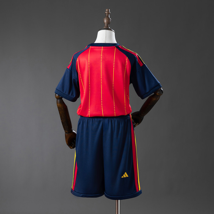 Kids Spain Home Jersey 2026 World Cup Football Kit Soccer Shirt