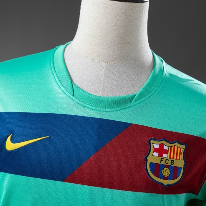 Barcelona Jersey 2010-11 Away Retro Football Kit Long Sleeves Soccer Shirt