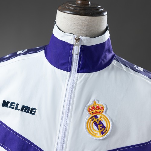 Real Madrid Windbreaker 1994-97 Football Jacket Black White