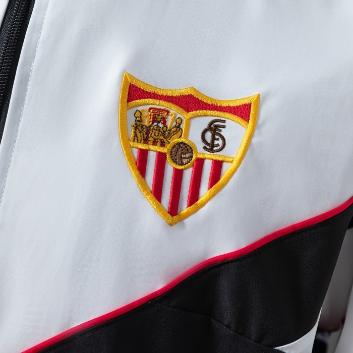 Sevilla Windbreaker 1992-93 Black White Football Jacket
