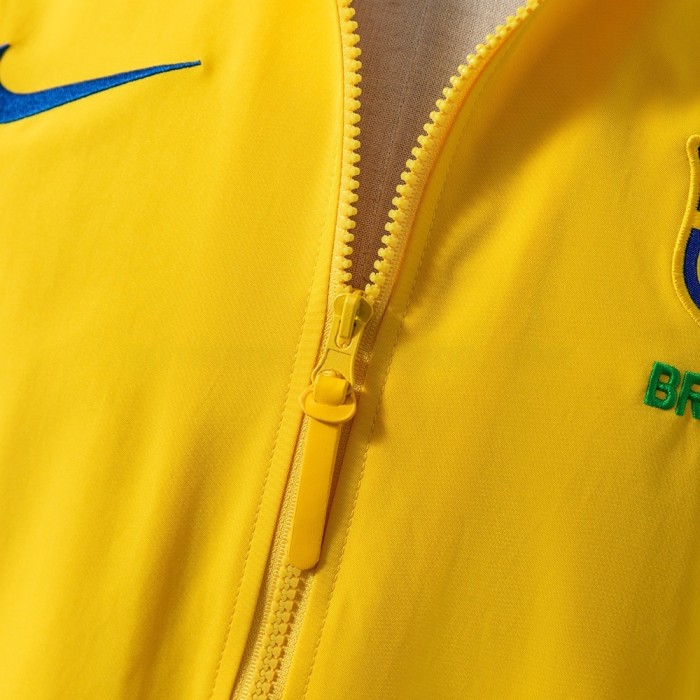 Brazil Windbreaker 2025/26 Yellow Football Jacket