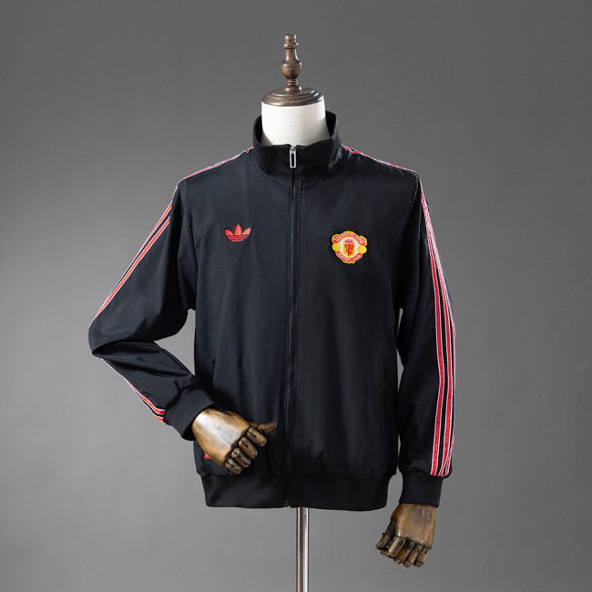 Manchester United Windbreaker 2025-26 Black Football Soccer Jacket