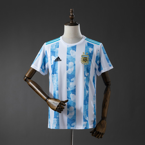 Argentina Home Jersey 2021 Retro Football Kit Soccer Shirt