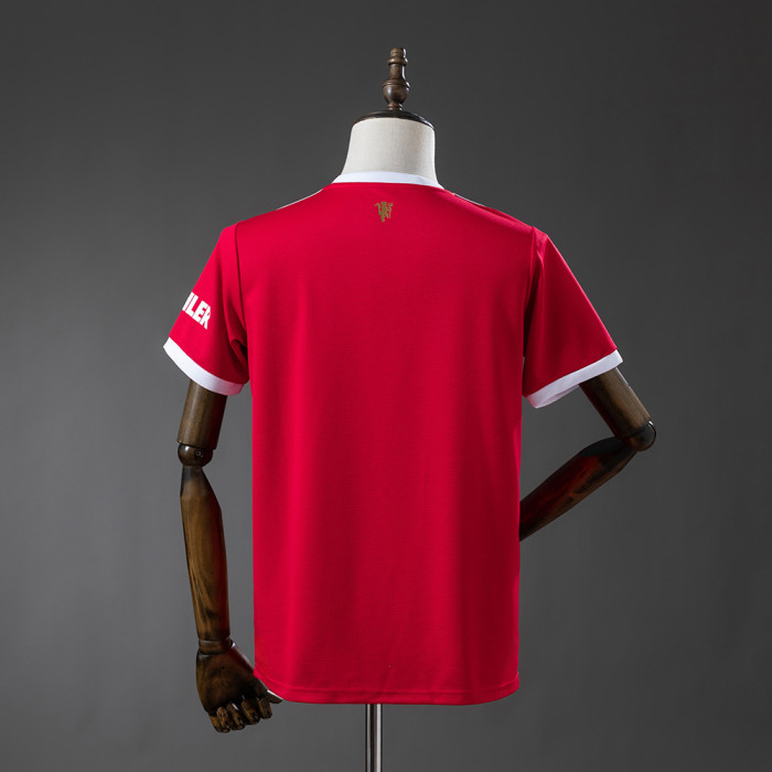 Man United Home Jersey 2021-22 Retro Football Kit Soccer Shirt