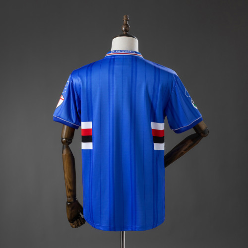 Sampdoria Home Jersey 2000-2001 Retro Football Kit Soccer Shirt
