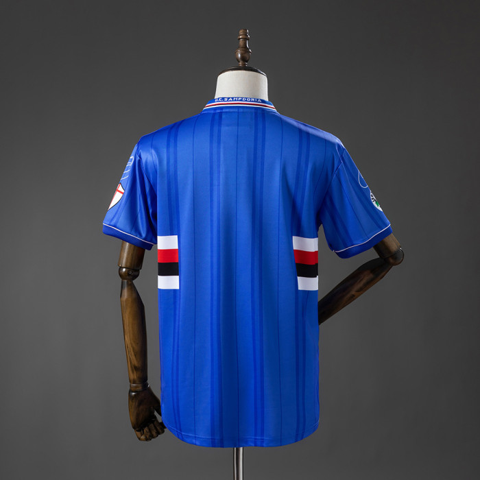 Sampdoria Home Jersey 2000-2001 Retro Football Kit Soccer Shirt