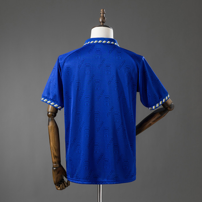 Real Oviedo Home Jersey 1995-1996 Retro Football Kit Soccer Shirt