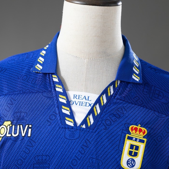 Real Oviedo Home Jersey 1995-1996 Retro Football Kit Soccer Shirt
