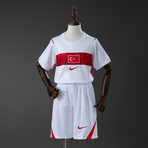 Kids Turkey Away Jersey 2026 World Cup Football Kit Soccer Shirt