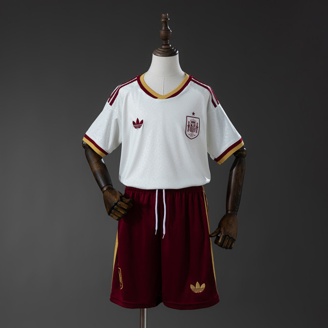 Kids Spain Away Jersey 2026 World Cup Football Kit Soccer Shirt