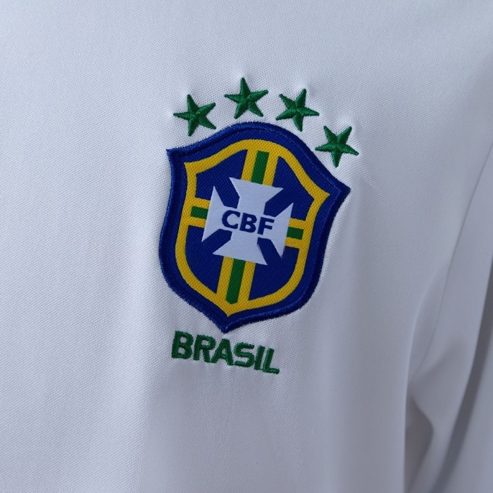 Brazil Away Jersey 1998 White Retro Football Kit Soccer Shirt