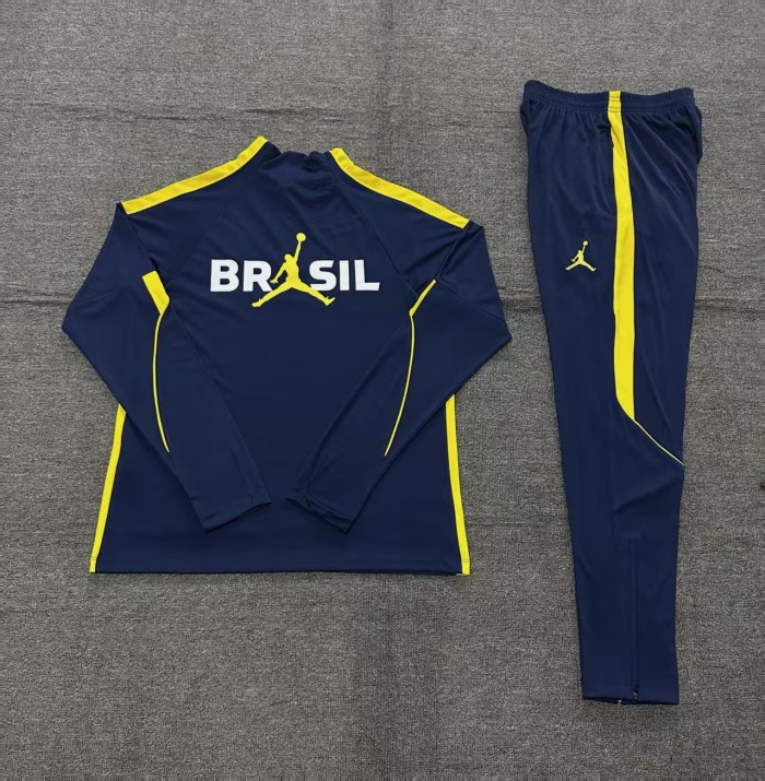 Kids Brazil Training Tracksuits 2026 Football Kit Soccer Jersey