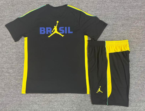 Kids Brazil Training Tracksuits 2026 Football Kit Soccer Jersey