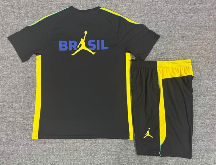 Kids Brazil Training Tracksuits 2026 Football Kit Soccer Jersey