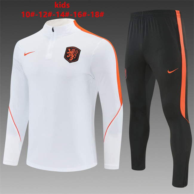 Kids Netherlands Training Tracksuits 2026 Football Kit Soccer Jersey