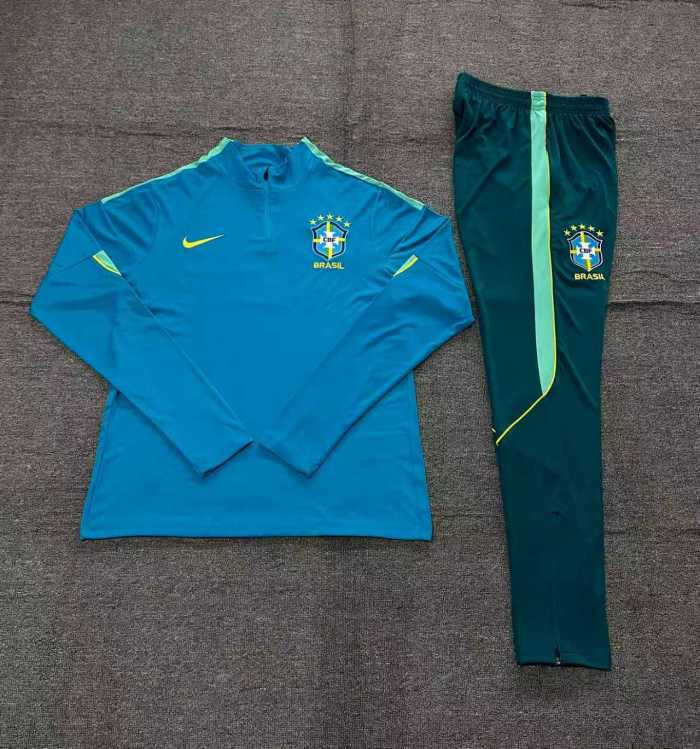 Kids Brazil Training Tracksuits 2026 Football Kit Soccer Jersey