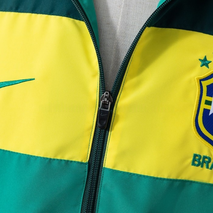 Brazil Windbreaker 2010 Green Football Soccer Jacket